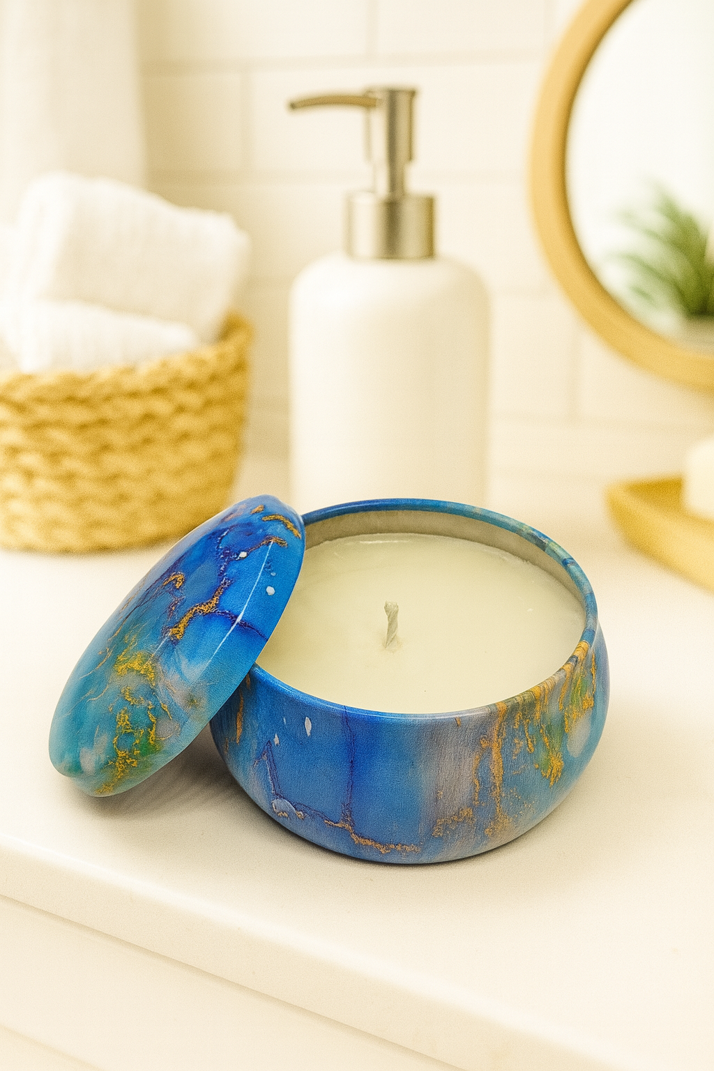 Amber Luxe Vanilla Scented Candle – 110g