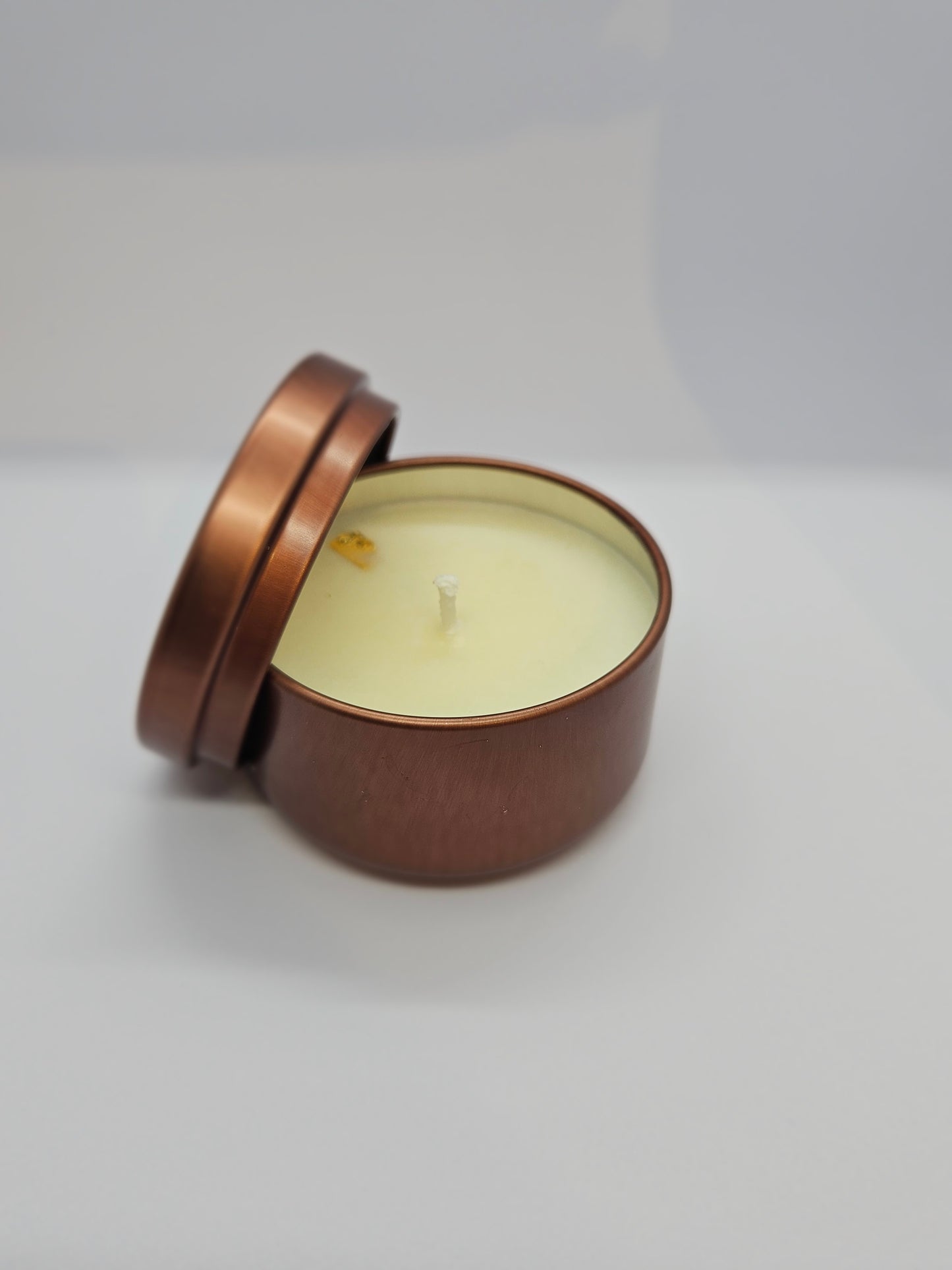 Bergamot Scented Soy Candle in Rose Gold Tin 50g
