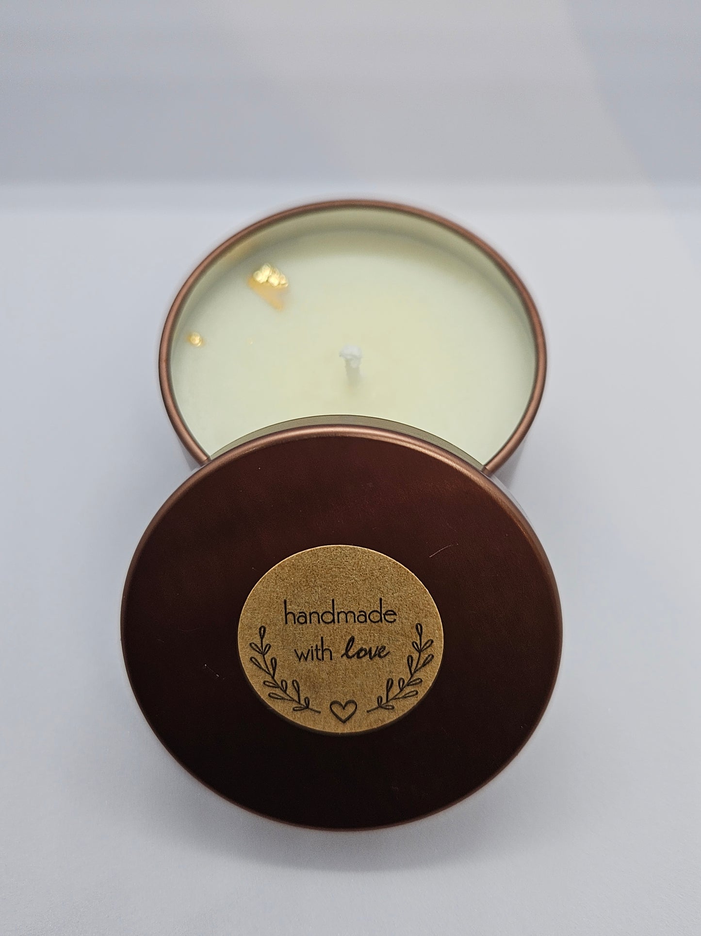 Bergamot Scented Soy Candle in Rose Gold Tin 50g