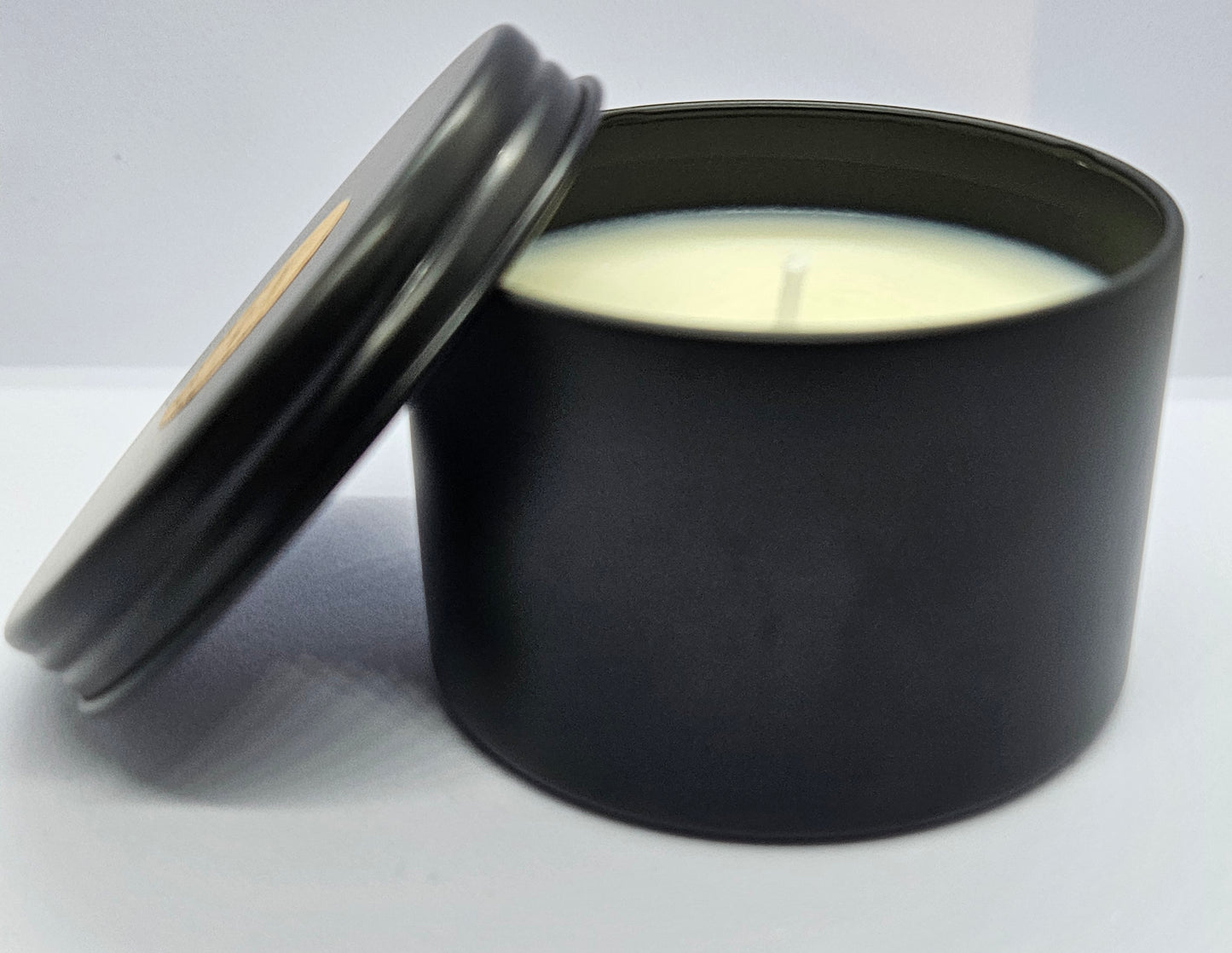 Soothing Bergamot Scented Candle – Matte Black Tin 110g