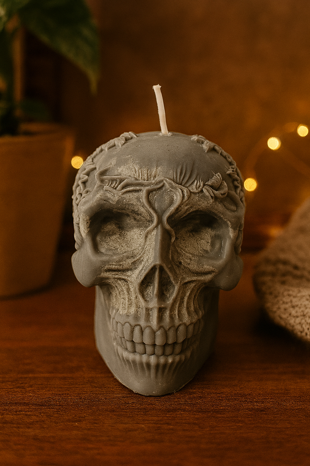 Handmade Skull Candle – Bergamot Scented 150g
