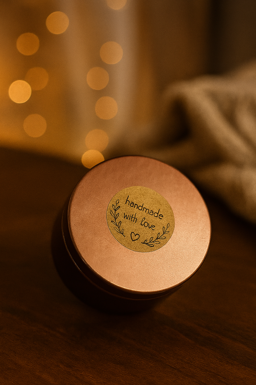 Bergamot Scented Soy Candle in Rose Gold Tin 50g