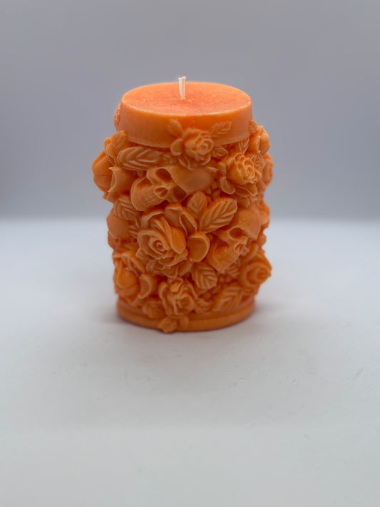 Skull & Roses Decorative Candle