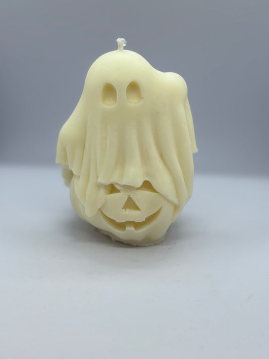 Ghost & Pumpkin Halloween Candle – Spooky Cute Décor